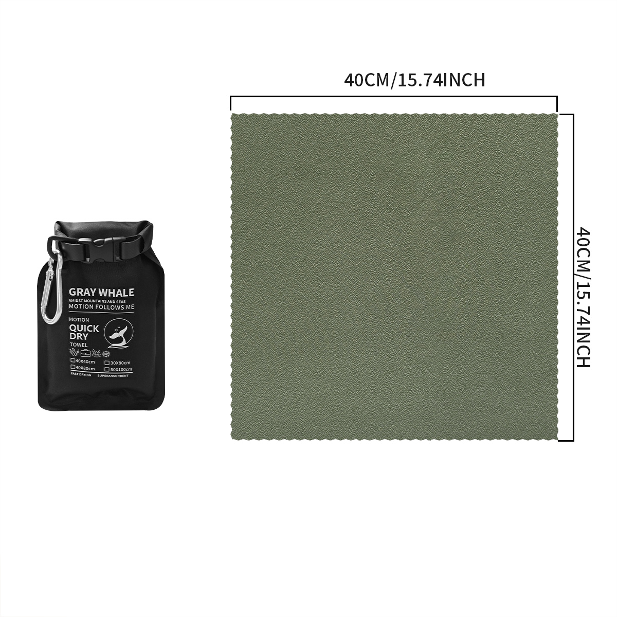 Schnell trocknendes Handtuch – Super saugfähiges, schnell trocknendes Handtuch – Reisehandtuch, schnell trocknendes, leichtes, schnell trocknendes Mikrofaser-Handtuch zum Schwimmen: Grün