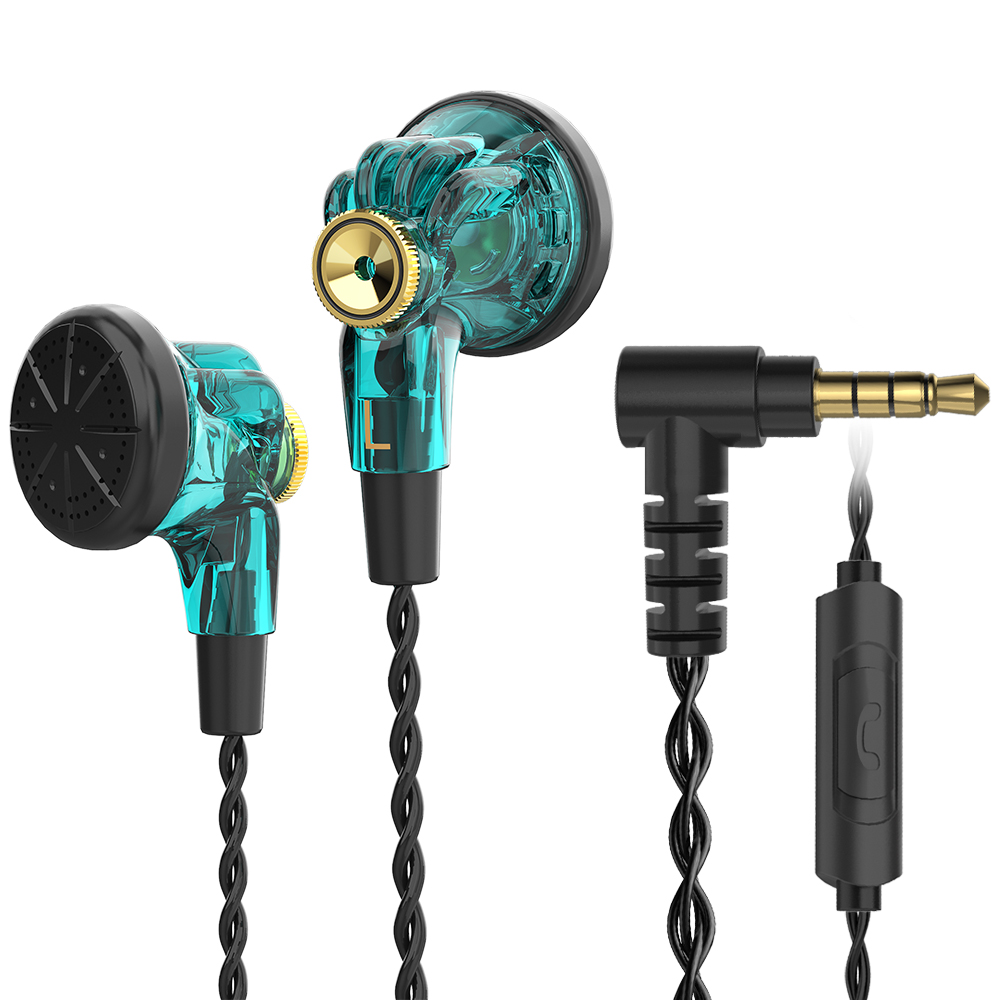 PT03 Typ-C 3,5-mm-Kopfhörer mit Kabel, HD-Anruf, flache Kopfhörer, Sportmusik-Ohrhörer für Telefon, Tablet, Laptop mit Mikrofon: green