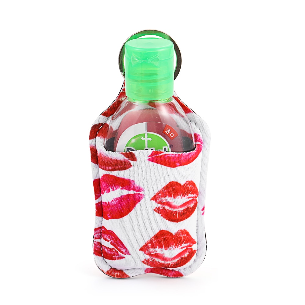 Empty Travel Bottle Keychain Holder Refillable Containers Reusable Bottles with Keychain Carriers 30 ml Flip Cap Bottle Cover