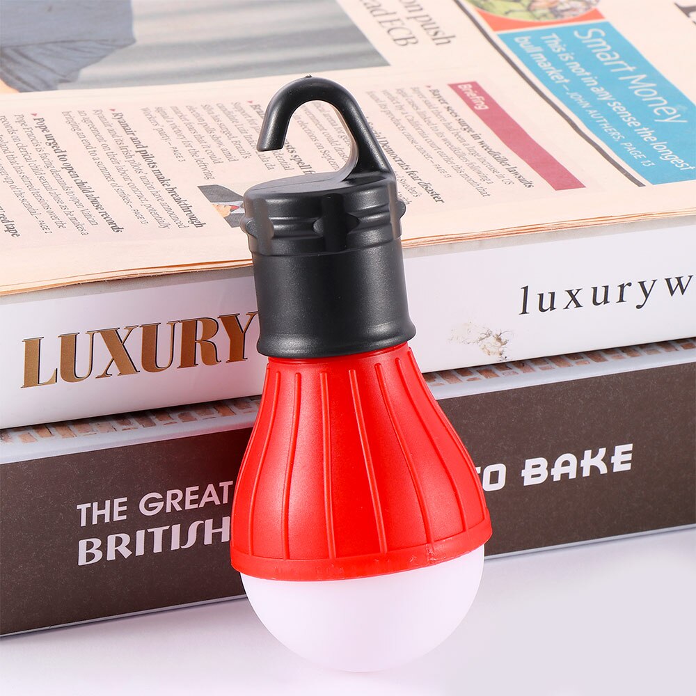 Mini bærbar lanterne telt lys 4 farver led pære nødlampe vandtæt hængekrog lommelygte til camping