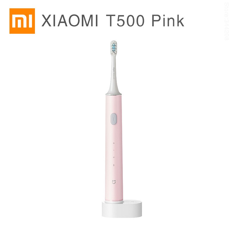 XIAOMI MIJIA T500 Electric Toothbrush Whitening Teeth vibrator Wireless Oral Smart Sonic Brush Ultrasonic Hygiene Cleaner: T500 Pink