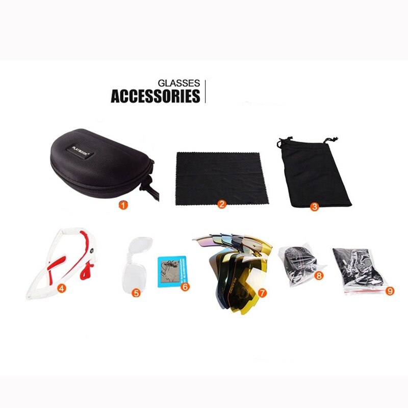 GLEEGLING 9400 1Set 5 Lens Man Vissen Gepolariseerde Zonnebril Lunette Polarisantes Homme UV400 Zonnebril Over Bril Gepolariseerde
