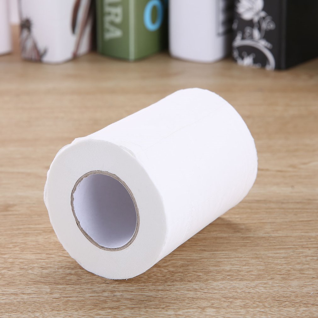 1 Roll Natural Paper Towels Portable Toilet Paper for Office for Family Restaurant English Packaging