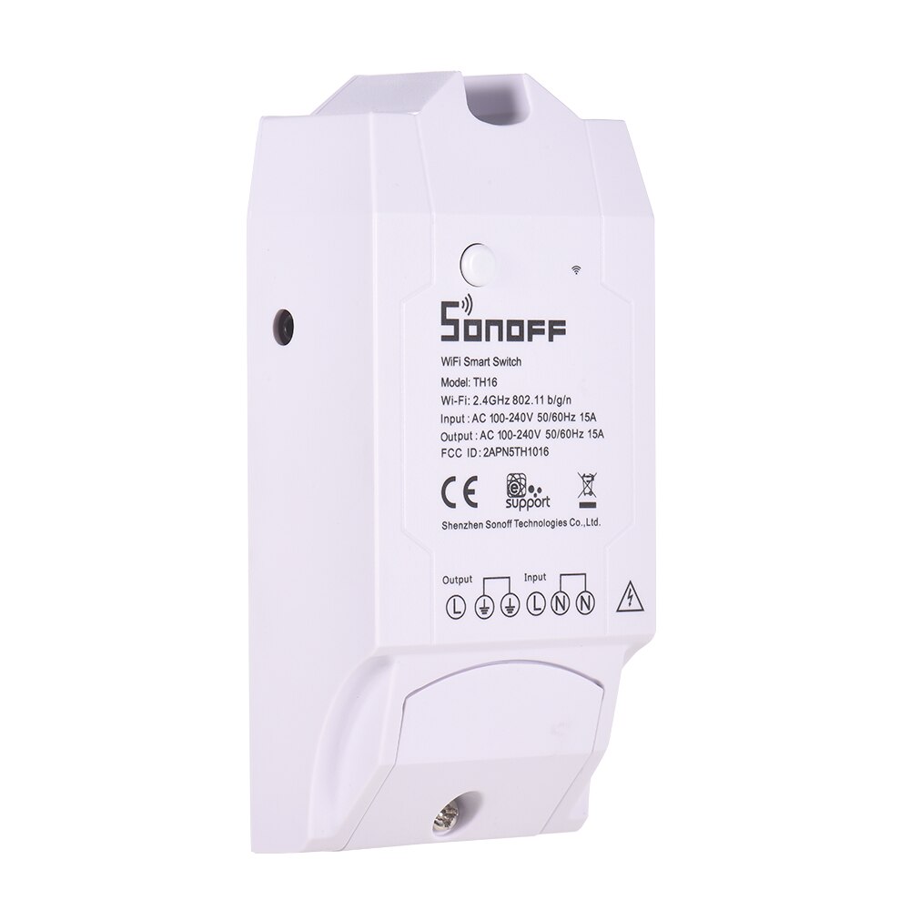 SONOFF – interrupteur intelligent sans fil WiFi, 15a, 3500W, TH16, contrôle de la température et de l'humidité, Kit domotique