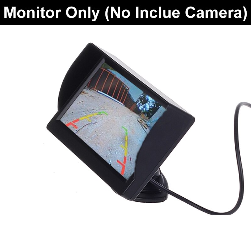 4.3 Inch 12V 24V Auto Vrachtwagen Bus Standalone Led Monitor Screen Met Achteruitrijcamera Reverse Backup Camera Parking kit Combo: Monitor Only