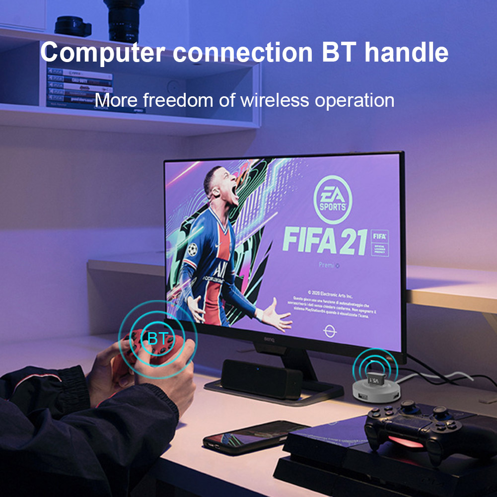 Adaptador compatível com bluetooth, receptor transmissor sem fio, 2.4ghz, bluetooth 5.1, receptor dc5v para laptop e pc