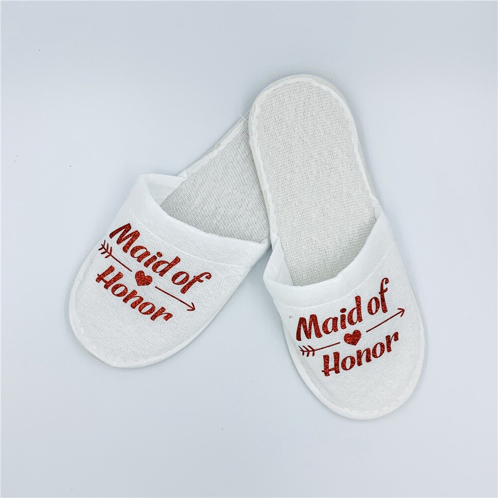 Bruiloft Decoratie Team Bruid Om Zachte Slippers Hand Band Bagagelabel Leer voor Bruids Douche Hen Night Bachelorette Party, Q: S2 Red Honor