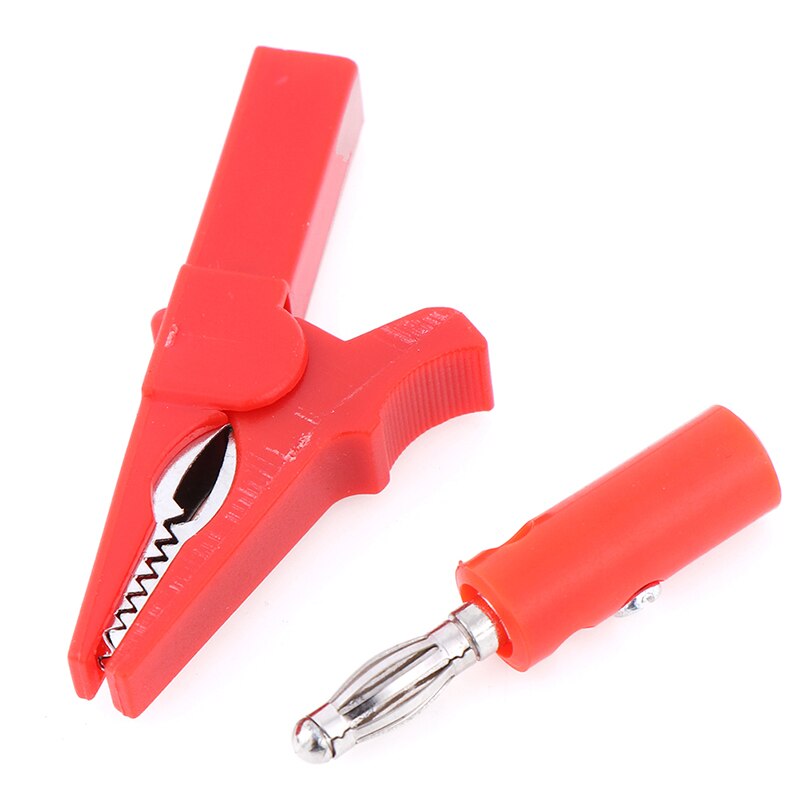 4 Stks/set 2 Stuks 55Mm Alligator Clip Met 2 Stuks 4Mm Banana Plug Zwart Rood Kleur