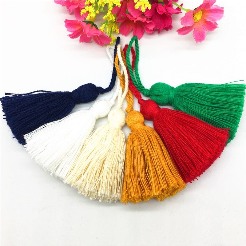 5 stk mini korte hengetau dusker smykker hjem tekstil gardin klær anheng håndverk dusker diy klær dekorasjon materiale: Tilfeldig farge