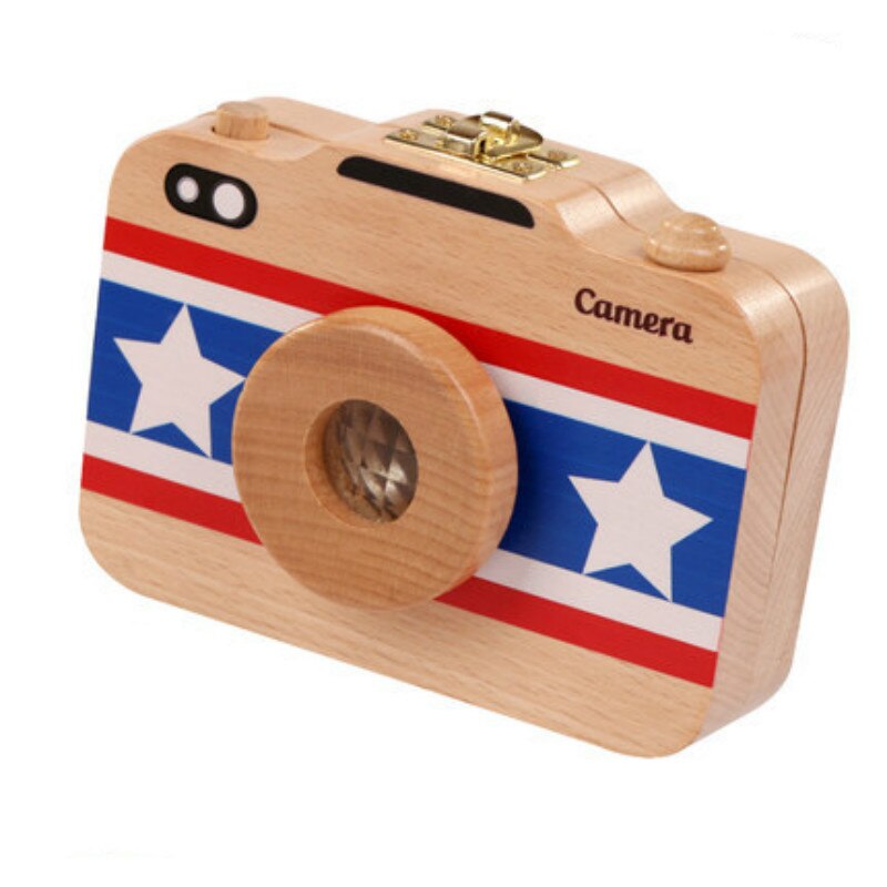 Wooden Children's Camera Toy Baby Teeth Box Baby Teeth Storage Box Fetal Hair Preservation Memorial Box Ornaments Precious: 006