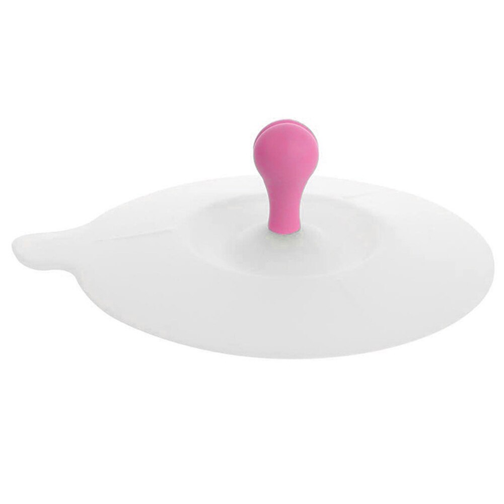 Colorful Lovely Silicone Cup Cover Dustproof Seal Lid Glass Ceramic Plastic Mug Cap: Pink