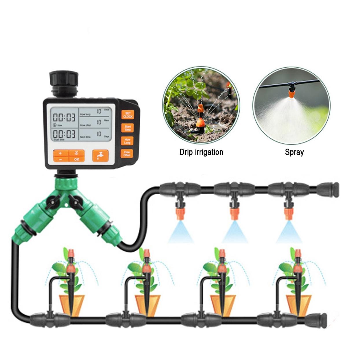 Garden Tool Watering Timer Valve Automatic Water Timer Outdoor Garden Irrigation Timer LCD Screen Sprinkler Controller System