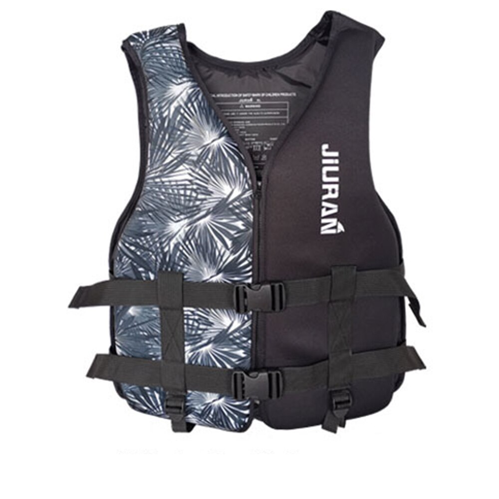 Universal Life Jacket Outdoor Swimming Boating Driving Vest Survival Suit for Adult Children Water Sports Polyester Life Jacket: Black / M 45-60KG