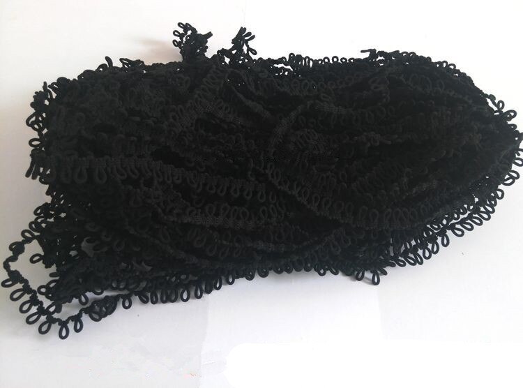 5 meter* elastiske knappeløkker trimmetape krageforlengere løkke dressmaking trim blondebånd