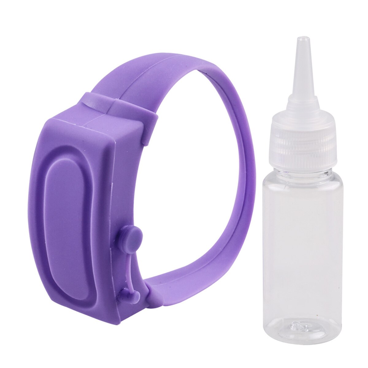 Silicone Wristband Hand Dispenser Sanitizer Bracelet Pumps Disinfectant Sanitizer Dispenser Bracelet: purple A