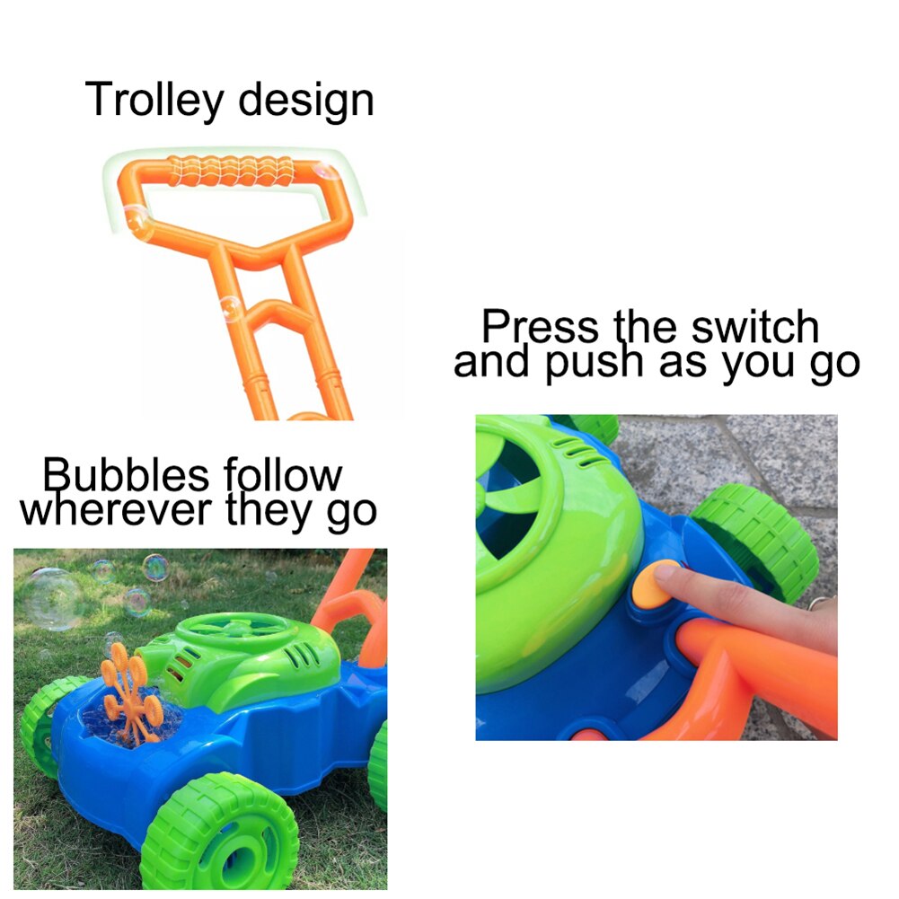 Kinderen Hand Push Bubble Auto Speelgoed Voor Kids Bubble Grasmaaier Outdoor Bubble Blazen Kinderen Speelgoed Giocattoli Bambini #37