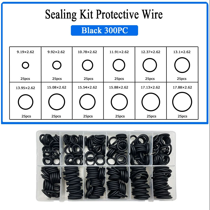 Doos Rubber NBR O Ring CS 1.5mm Assortiment Zwarte O-Ring Afdichting Set Nitril Ringen Voor Auto O Ring Kit: Grey
