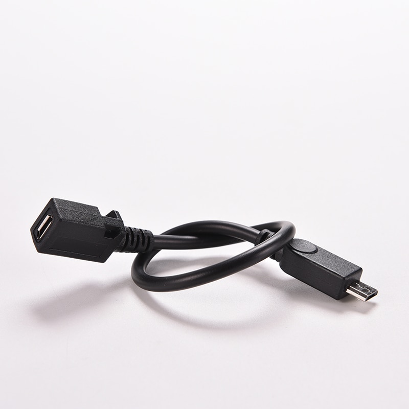 0.15M 15cm Micro USB Female Naar Micro USB Male Connector Adapter Datakabel Voor Telefoons MP3 MP4 opladen Verlengsnoer