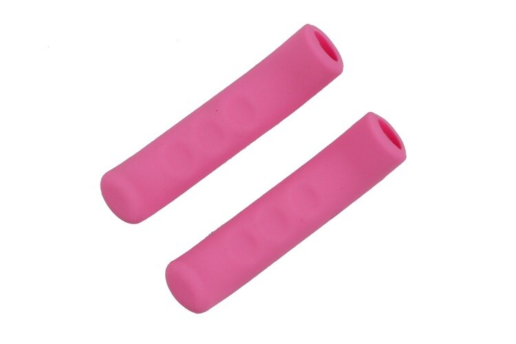 2PCS Bicycle Bike Brake Handle Cover Silicone Sleeve Bike Brake Lever Protector Covers Mountain Bike Brakes Accessories: pink