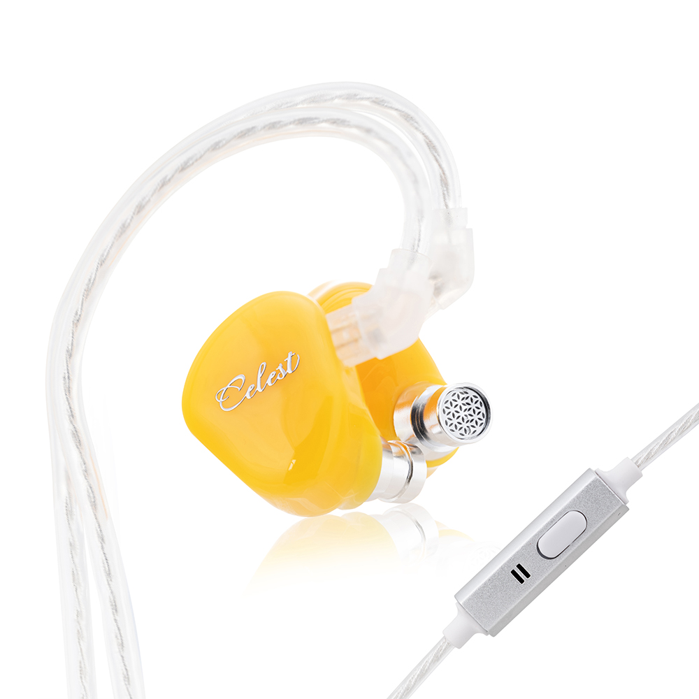 Kinera Celest Rue dans l'oreille écouteurs dynamique filaire casque de jeu avec Microphone câble casque Hifi IEMs sport écouteurs: Violet