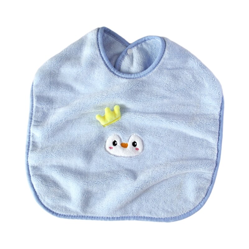 Cartoon Animal Baby bavaglino lavaggio asciugamano dente morbido corallo pile alimentazione Burp panno bottone a pressione Saliva asciugamano grembiule per bambini