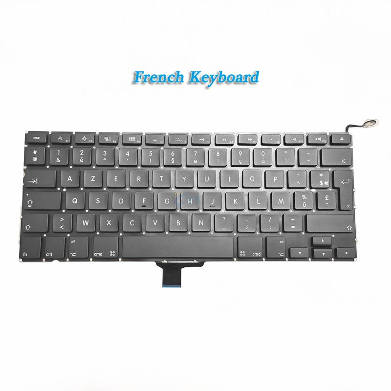Klawiatura A1278 dla Macbook Pro laptop 13 "US/UK/francuski/hiszpański/niemiecki/rosyjski/włoski/koreański/turecki/arabski klawiatura 2009-2012: French Layout