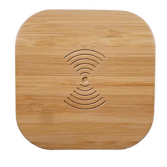 Draadloze Universele Snellader Bamboe Houten Qi Standaard Draadloze Oplader Voor iPhone X Mobiele Telefoon Draadloos Opladen 12.2