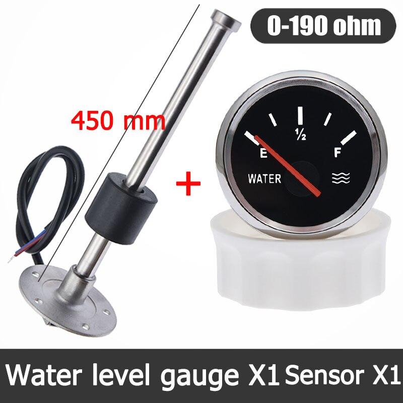 52MM Water Level Gauge With 100-500MM Water Level Sensor 0-190ohm Water Liquid Tank Level Indicator: BS 450MM