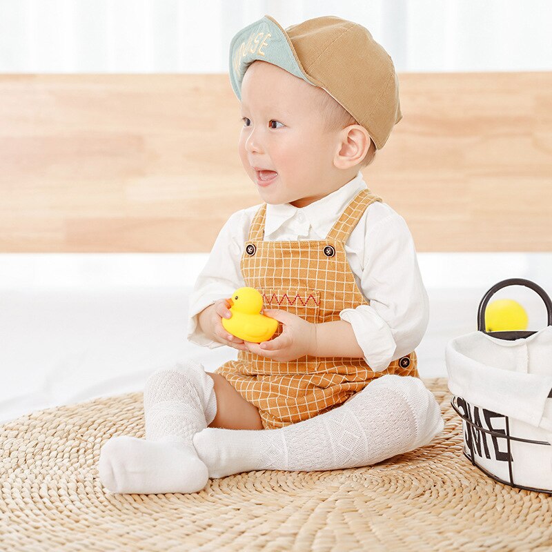 Babysokjes voor meisjes jongens kinderkniekousen anti-muggen mesh ademend dun katoen baby effen kleur zomer pasvorm 0-5 jaar