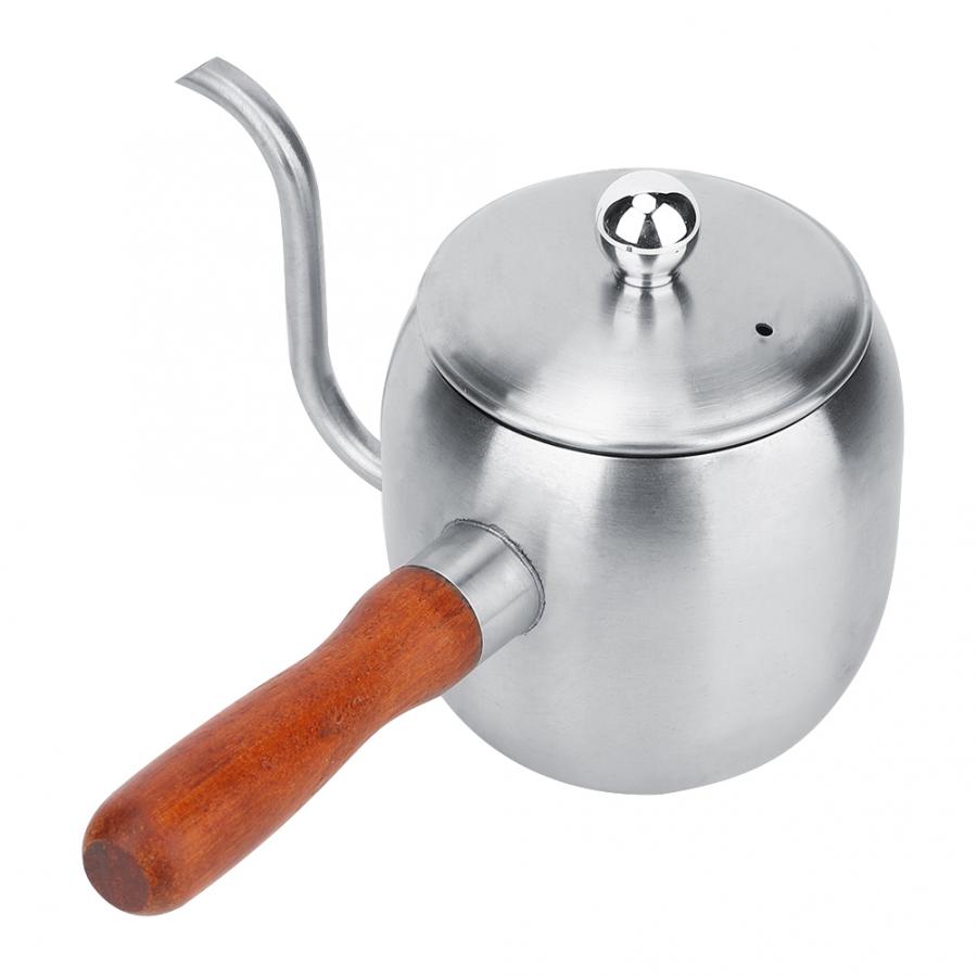 Household 500ml Teapot Long Spout Electrica Kettle Coffe Cafetera Coffee Machine Stainless Steel Coffee Pot Coffee Drip Kettle
