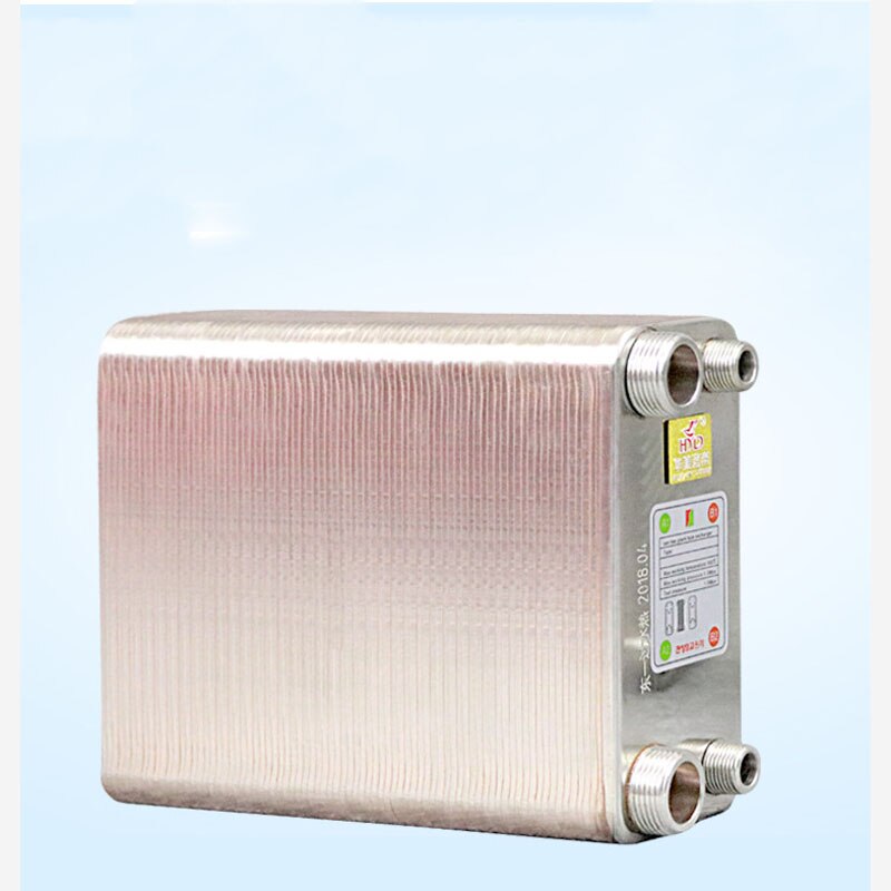 50 Plates Stainless Steel Heat Exchanger Brazed Plate Type Water Heater Chiller Cooler Counter Flow Chiller