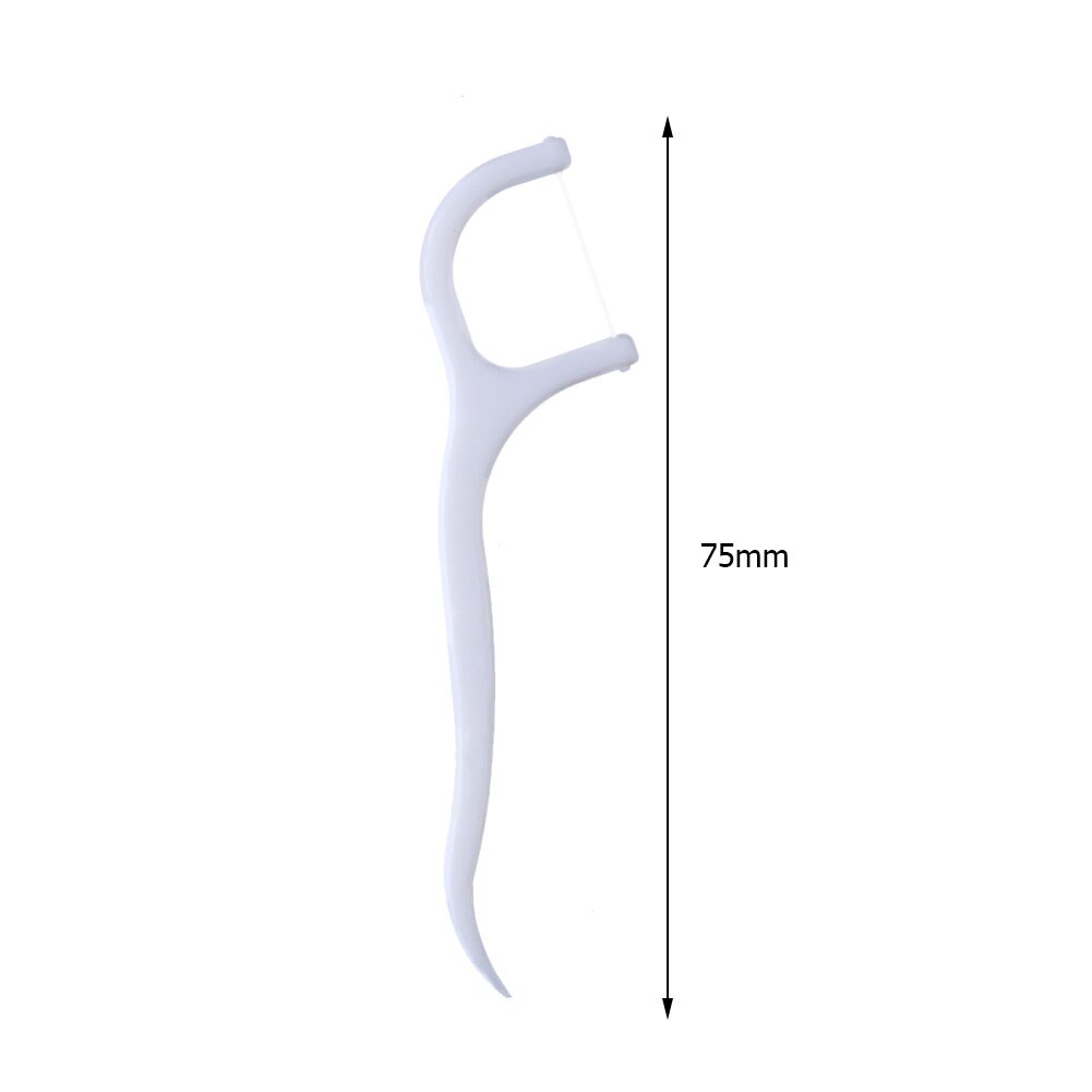 50 Pcs/Box Disposable Dental Floss Nylon Wire Interdental Brush Teeth Stick Toothpicks Floss Pick Oral Gum Teeth Cleaning Care