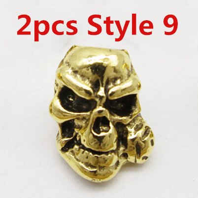 2pcs-7pcs skull styles viking hair braid dread dreadlock beard beads tube rings approx 4.5-5.5mm hole for hair accessories: 2pcs Style 9