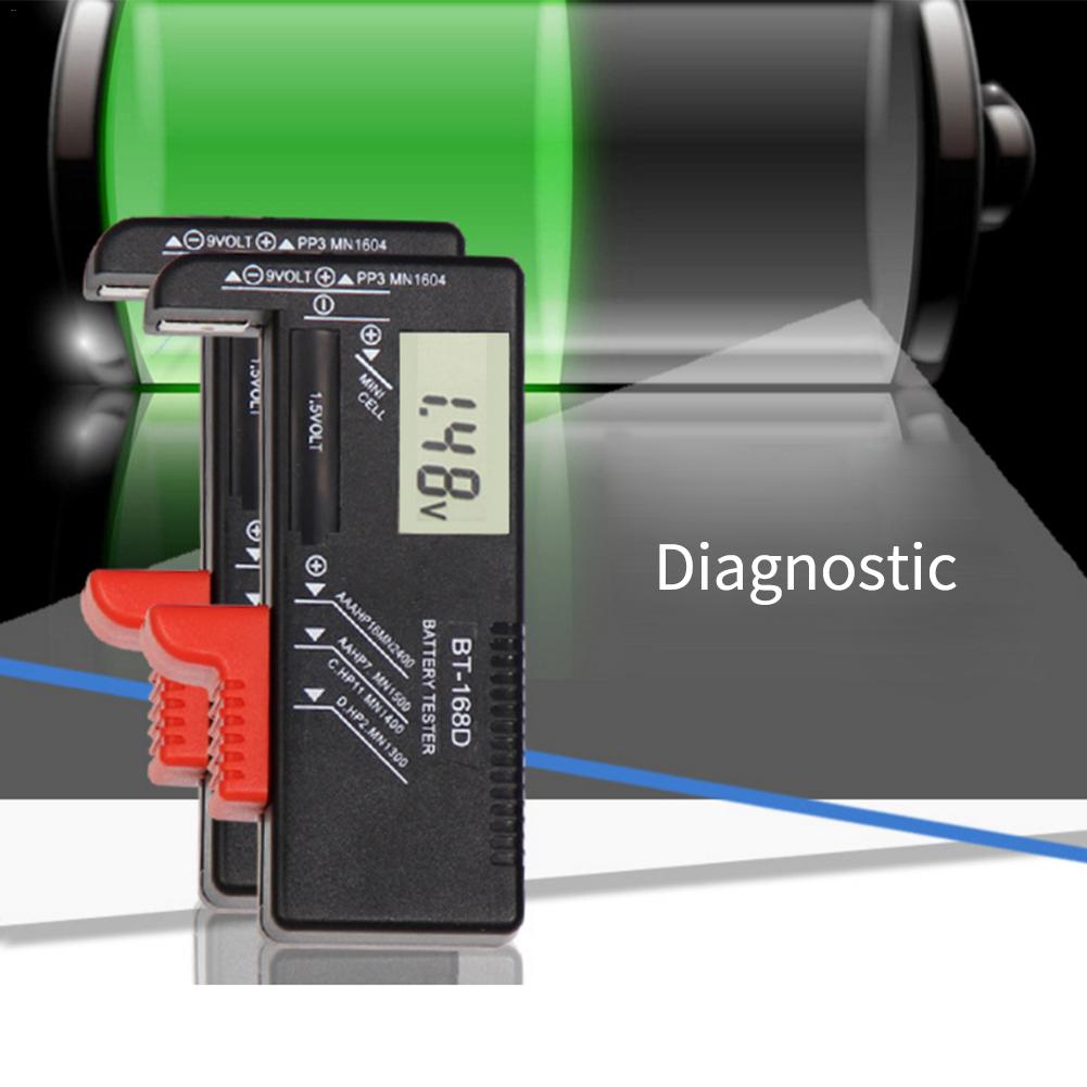 Battery Tester Battery Diagnostic Tool Digital Display Checks Battery Levels for 1.5 V 9 V Batteries