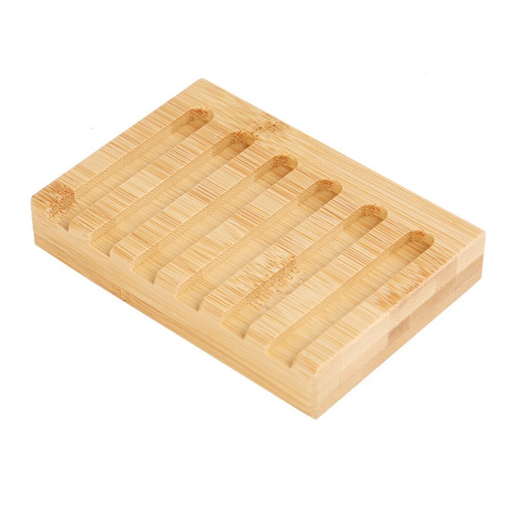 Bamboe Zeepbakjes Bamboe Afvoer Zeepkist Opslag Houder Opbergdoos Draagbare Houten Dienblad Voor Badkamer Benodigdheden Natuurlijke Zeep Rack: 15x8x2cm