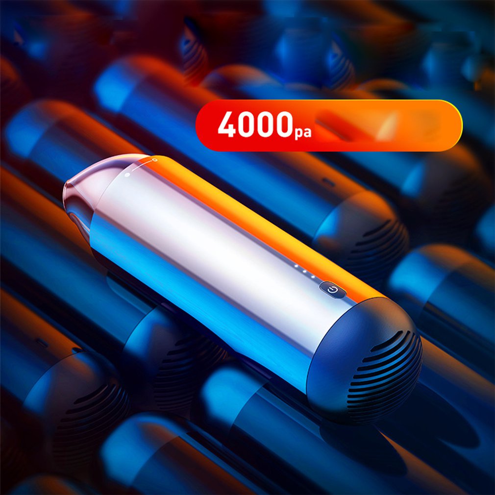 1 Set Car Use Space Aircraft Alloy Mini Capsule Wireless Car Vacuum Cleaner Home High Power Charging Type