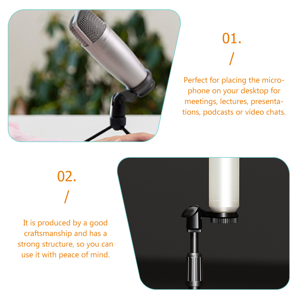 Soporte de micrófono Universal con Clip, abrazadera de micrófono de rotación ajustable para micrófonos, accesorios portátiles de Audio y vídeo, 4 Uds.