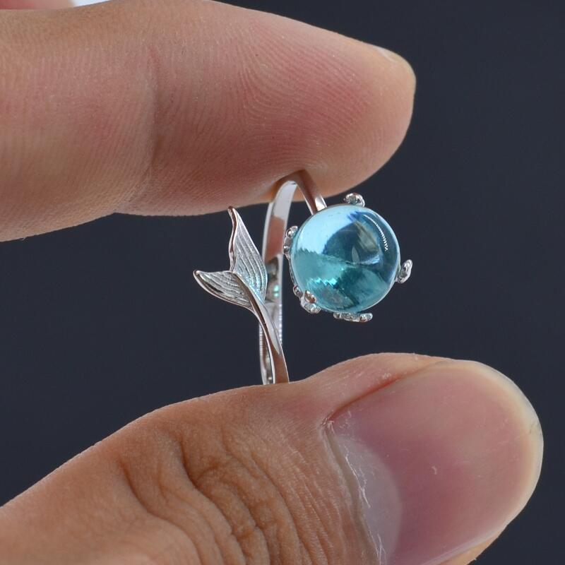 Fishtail Verstelbare Ring Voor Vrouwen Bruiloft Engagement Verzilverd Vinger Ring Partij Sieraden Stijlvolle Persoonlijkheid Mermaid
