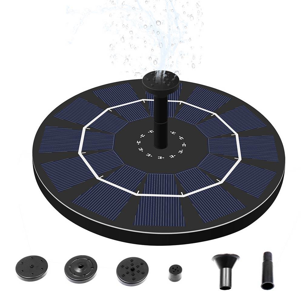 Upgraded Solar Fountain Panel Kit Solar Water Fountain Pump with Battery Backup Lotus Leaf Portable Submersible Lawn