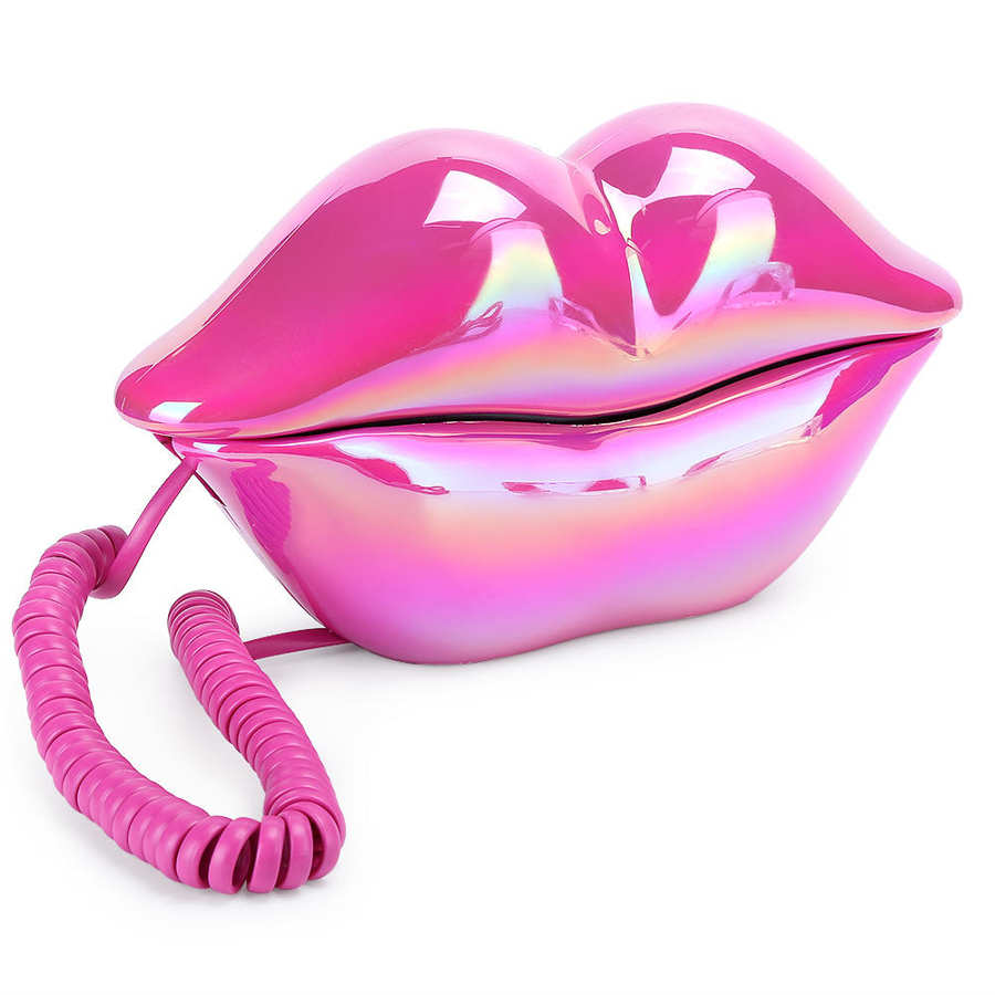 Red Electroplating Fashionable Lip Telephone Flocking Retro Sexy Home Phone Decoration home phone telefono fijo Lip Telepho