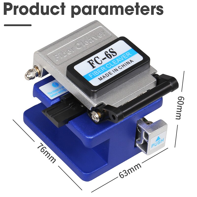 Fc 6S Vezelmes Koude Contact Met 12 Bladen FC-6S Metalen Materiaal Ftth Fiber Cable Cutter Mes Cleaver Tool