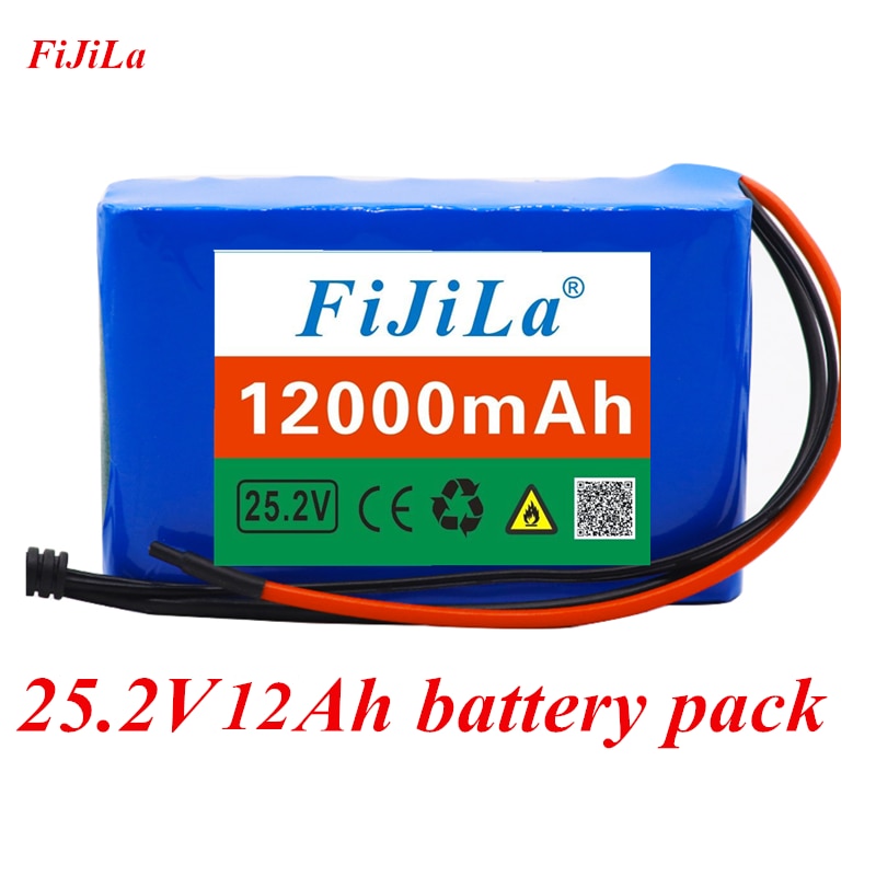 24V 12Ah de la batería de litio de 25,2 v 12000mAh de la bicicleta eléctrica, ciclomotor/eléctrico/Paquete de batería de iones de litio con