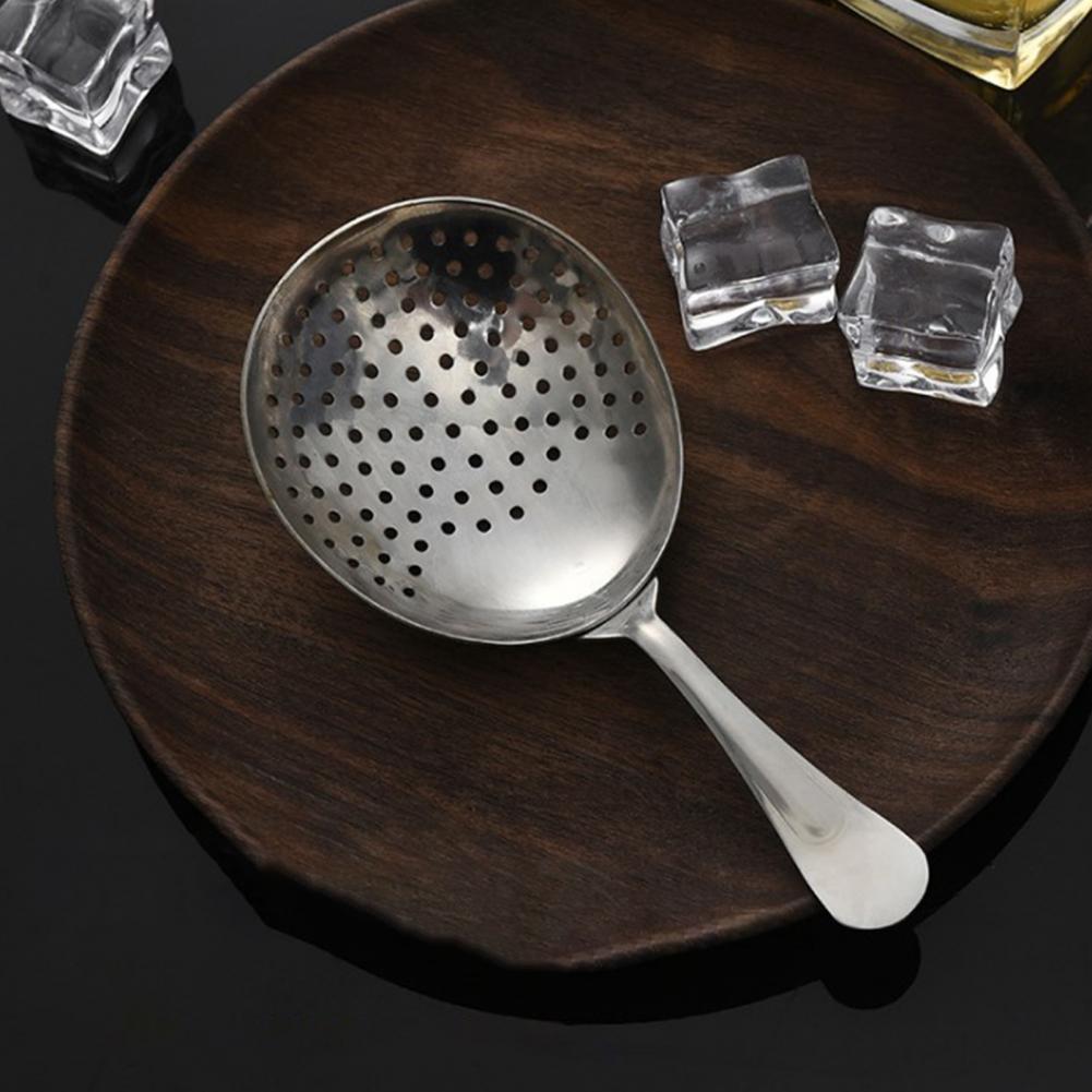 Cucchiaio da Cocktail in acciaio inossidabile con filtro Julep cucchiaio da Cocktail multifunzionale antiscivolo semplice e sicuro facile da usare