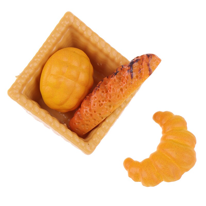 4Pcs Dollhouse Miniatuur Baguette Combinatie Speelgoed Pop Voedsel Keuken Accessoires Simulatie Speelgoed