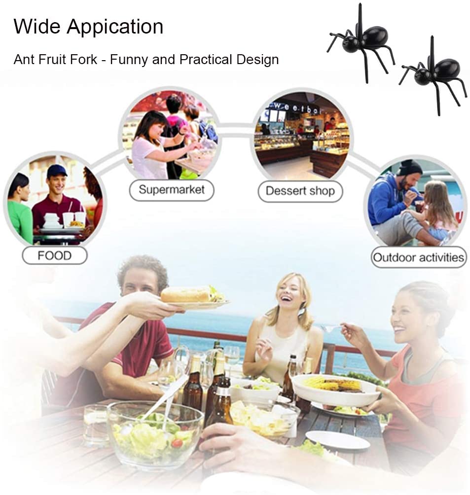 12Pcs Mieren Voedsel Fruit Picks Decoratie Ant Vorm Vorken Snack Cake Dessert Servies Voor Thuis Keuken Party Diner Taart decor