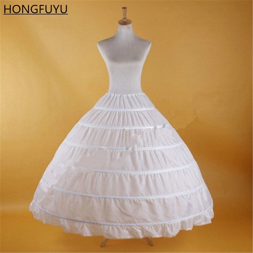 HONGFUYU Bridal Hoop Skirt Wedding Petticoat Accessories Crinoline Slip White In Stock: 4