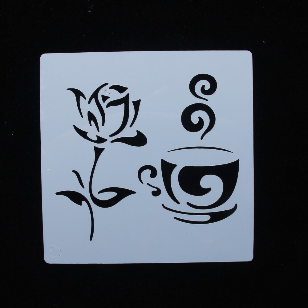 Natural Rose Flower Vine Shaped Reusable Stencil Airbrush Painting Art DIY Home Decor Scrap Booking Album Crafts: 2