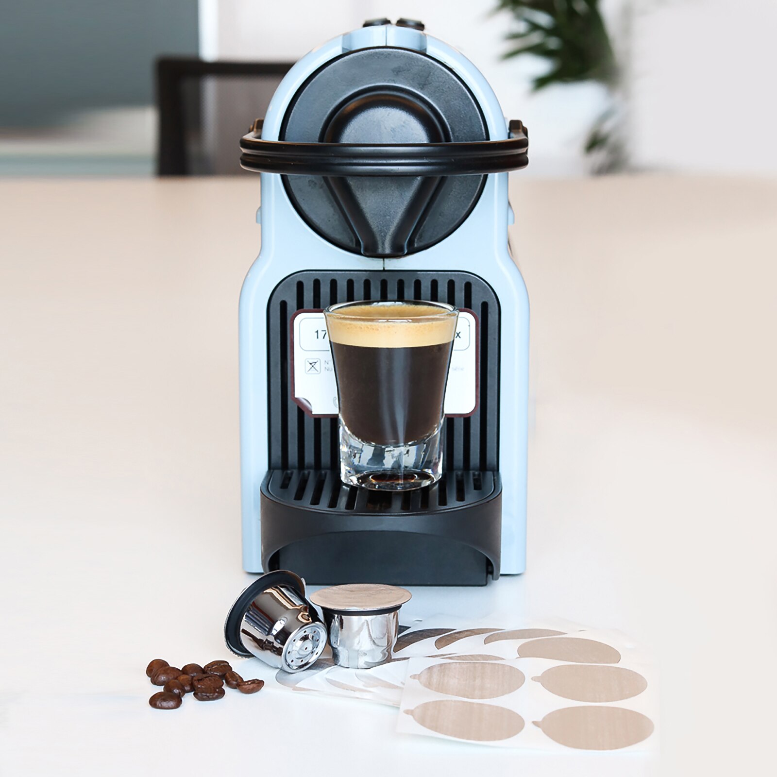 Nespresso Stainless Steel Refillable Coffee Capsule Coffee Filter Reusable Coffee Pod Reusable Cafe Machine DIY Cafe Filter Cup