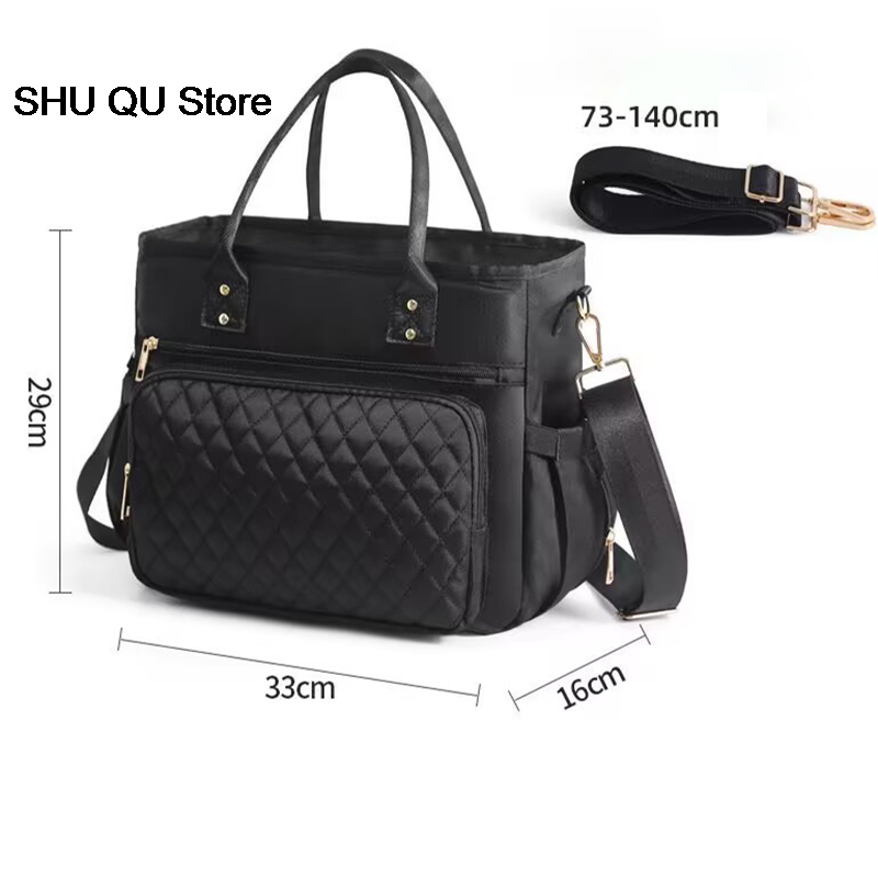 Large Capacity Travel Picnic Handheld Storage Bag Waterproof Leaky Proof Wear Resistant Crossbody Multi Functional Mommy Bag﻿