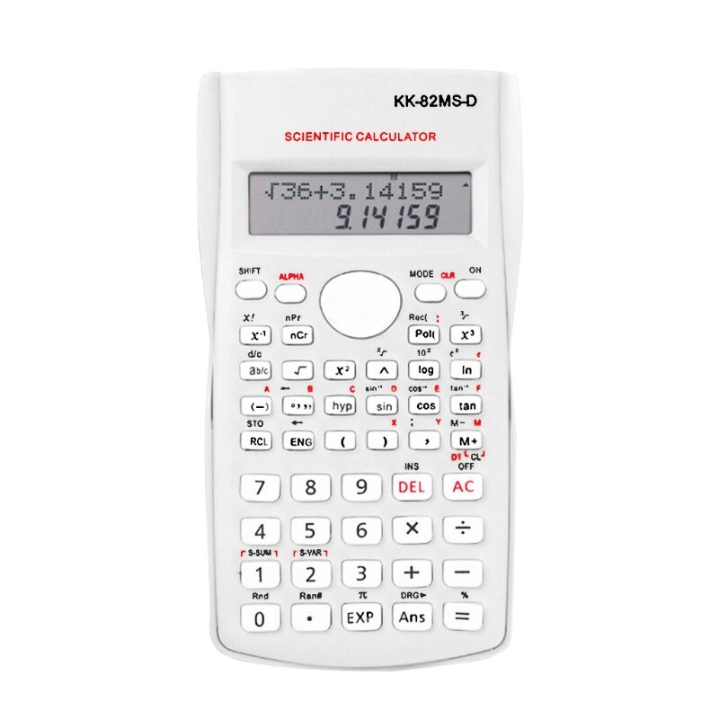 T8WC Engineering Scientific Calculator, Suitable for School And Business Study Accessoires Supplies Calculator Scientific: White